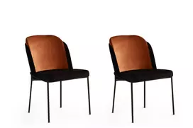 Kėdžių rinkinys (2 dalys), Hanah Home, plytelių raudona Juoda, 54 x 86 x 55, cm