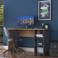 Studijų stalas, Hanah Home, Graikinis riešutas Antracitas, 120 x 73,8 x 45, cm