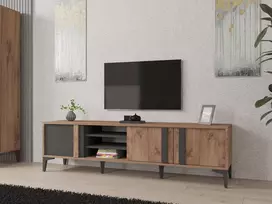TV stovas, Hanah Home, Atlanto vandenynas Antracitas, 180 x 50 x 40, cm