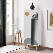 Batų spintelė, Hanah Home, balta, 50 x 135 x 38, cm