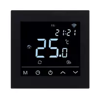 Grindų termostatas Heatcom HC91, įleidžiamas, juoda, 8.6 cm, 5 - 50 °C WiFi