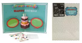 instax išskleidžiama nuotraukų tvirtino lenta "Happy birthday"