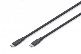 „Digitus USB-C 3.2 (ST-ST) 2 m jungiamasis kabelis, silikoninis, 4K, 100 W, juodos spalvos“