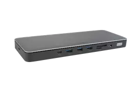 15-in-1 USB-C jungčių stotelė DELTACO, palaiko 3 ekranus, 2x HDMI, DP, USB-C, USB-A, RJ45, SD / USBC-HDMI29 / 1902424