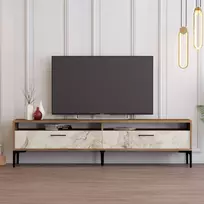 TV blokas, Stambulas, Riešutas Baltas marmuras, 180 x 35 x 47 cm