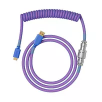 Glorious GMMK Coiled Cable Nebula, Spiral Cable, USB-C/USB-A - purple/silver