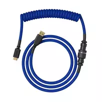 Glorious GMMK Coiled Cable Cobalt Blue, Spiral Cable, USB-C/USB-A - dark blue/black