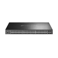 TP-Link Omada SG3452P tinklo komutatorius Valdomas L2/L3 Gigabit Ethernet (10/100/1000) Maitinimas per Eternetą (PoE) 1U Juoda