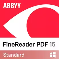PDF redagavimo programa ABBYY FineReader PDF 15 Standard, ESD, 1 vartotojui, 1 metų licencija