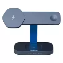 Wireless charger Canyon WCS-310 3in1, DarkGrey/Blue