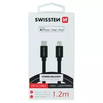Swissten Textile USB-C - Lightning MFi Data and Charging Cable 1.2m