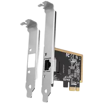AXAGON PCEE-GRF PCI-Express network card adds high speed Gigabit Ethernet connection to your desktop computer. It enables a transmission speed of 10/100/1000Mbit/s.