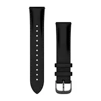 Apyrankė Garmin Quick Release Bands (20 mm), Black leather, brushed slate hardware