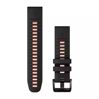 Apyrankė Garmin Quickfit 22 mm Watch bands, Black/Flame Red Silicone
