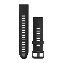 Apyrankė Garmin QuickFit 20 Watch Bands, Black/Pebble Gray Silicone