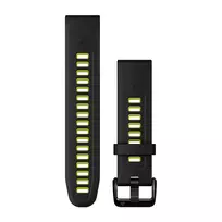 Apyrankė Garmin QuickFit 20 Watch Bands, Black/Electric lime silicone