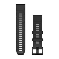 Apyrankė Garmin QuickFit 22 Watch Bands, Black/Pebble Gray Silicone