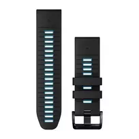 Apyrankė Garmin QuickFit 26 Watch Bands, Black/Cirrus Blue Silicone