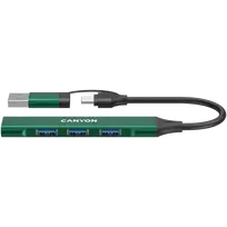 CANYON hub DS-02 4in1 USB-A/C Green