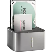 AXAGON ADSA-DC USB3.2 Gen1 - 2x SATA 6G CLONE DUAL HDD Dock Station ASMedia