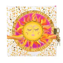 Užrašų knygutė GOLDBUCH 44419 Resting sun su spynele| 17x17| 96 psl|balti lapai