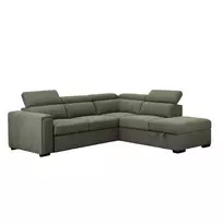 Kampinė sofa - lova ODELIA-2 RC, šviesiai žalia