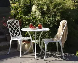 Lauko baldų komplektas Vichy Bistro, baltas