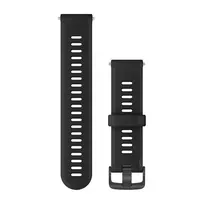 Apyrankė Garmin Watch Bands, Black Silicone with Slate Hardware