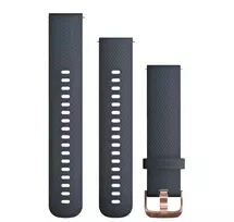 Apyrankė Garmin Quick Release Bands (20 mm), Granite blue, rose gold hardware