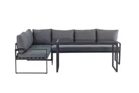 Kampinė sofa Zingaro 69x176x66 su stalu 135x70x67, pilka