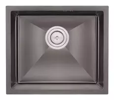 Nerūdijančio plieno plautuvė D4843H BLACK su sifonu 1.0 mm