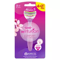 WILKINSON_My Intuition Xtreme 3 Comfort Cherry Blossom vienkartiniai skustuvai moterims 6vnt.