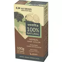 VENITA_Herbal Hair Color žolelių plaukų dažai 4.34 Riešutų rudos spalvos