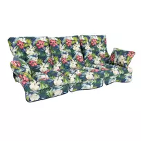 Sūpynių pagalvėlės ROMA 108x56x10cm, dark floral, 3pc