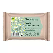 LUBA_Eco Family drėkinamas tualetinis popierius su ramunėlių vandeniu 50vnt.