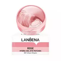LANBENA_Rose drėkinamieji hidrogeliniai akių pleistrai 60vnt.
