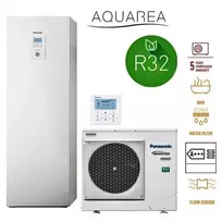 Šilumos siurblys Panasonic R32 oras-vanduo + 185l. boileris 3kW  WH-ADC0309J3E5C / WH-UD03JE5
