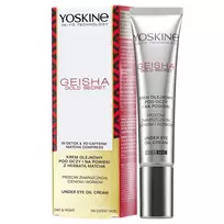 YOSKINE_Geisha Gold Secret akių ir vokų aliejinis kremas nuo raukšlių, tamsių ratilų ir maišelių 15ml