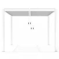 Pergola su LED Luxe, 4x4 m, balta