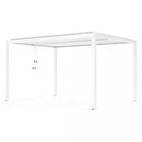 Pergola su LED apšvietimu Luxe, 3x4 m, balta