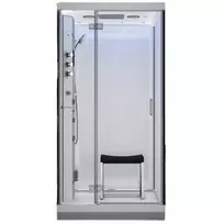 Garinė Dušo Kabina AMUE-H1000-13L Balta 100x100x217 cm.