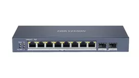 Hikvision DS-3E1510P-SI tinklo komutatorius Valdomas L2 Gigabit Ethernet (10/100/1000) Maitinimas per Eternetą (PoE) Juoda