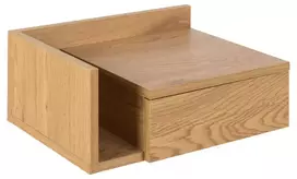 Ashlan bedside table, Top paper matt wild oak, 40x32x16.5 cm