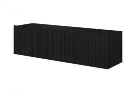 TV staliukas prie sienos Nicole 150 cm, juoda matinė