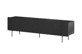 TV staliukas Malmi 200 cm, juoda Juodos kojos