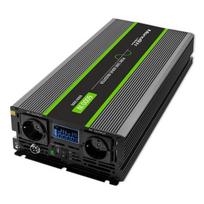 Qoltec Monolith įtampos keitiklis | 3000W | 6000W | 24V į 230V | gryna sinusinė banga | LCD