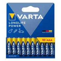 AAA baterijos - Varta - Longlife Power - Alkalinės - Rinkinys iš 10 - Pagaminta Vokietijoje