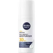 "Nivea Men Sensitive Daily Protect Moisturiser" - drėkinamasis dieninis kremas vyrams su SPF 30, 50 ml