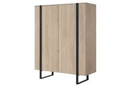 Komoda Verica 120 cm, ąžuolas juodos kojos