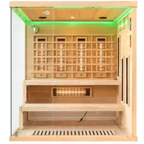 Infraraudonųjų spindulių pirtis su druskos akmenims AMO-EP4RS XL kairė 180x160x200 cm